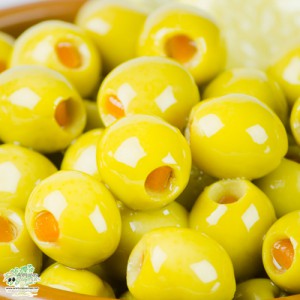 Detalle de las Aceitunas rellenas de Pimiento